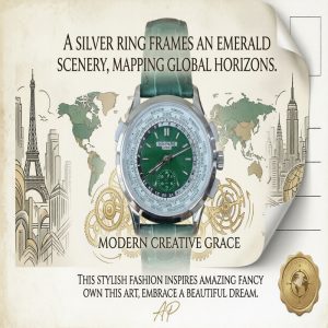 Patek Philippe Grand Complications World Time Flyback Chronograph Platinum Green Dial