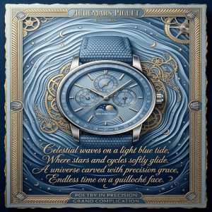 Audemars Piguet Code 11.59 Perpetual Calendar 41mm 18K White Gold Light Blue Sunburst Guilloché Dial Ref. 26394BC.OO.D027KB.01