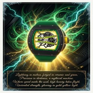 Richard Mille RM 61-01 Manual Winding Yohan Blake 'All Grey / Green' Skeleton Dial